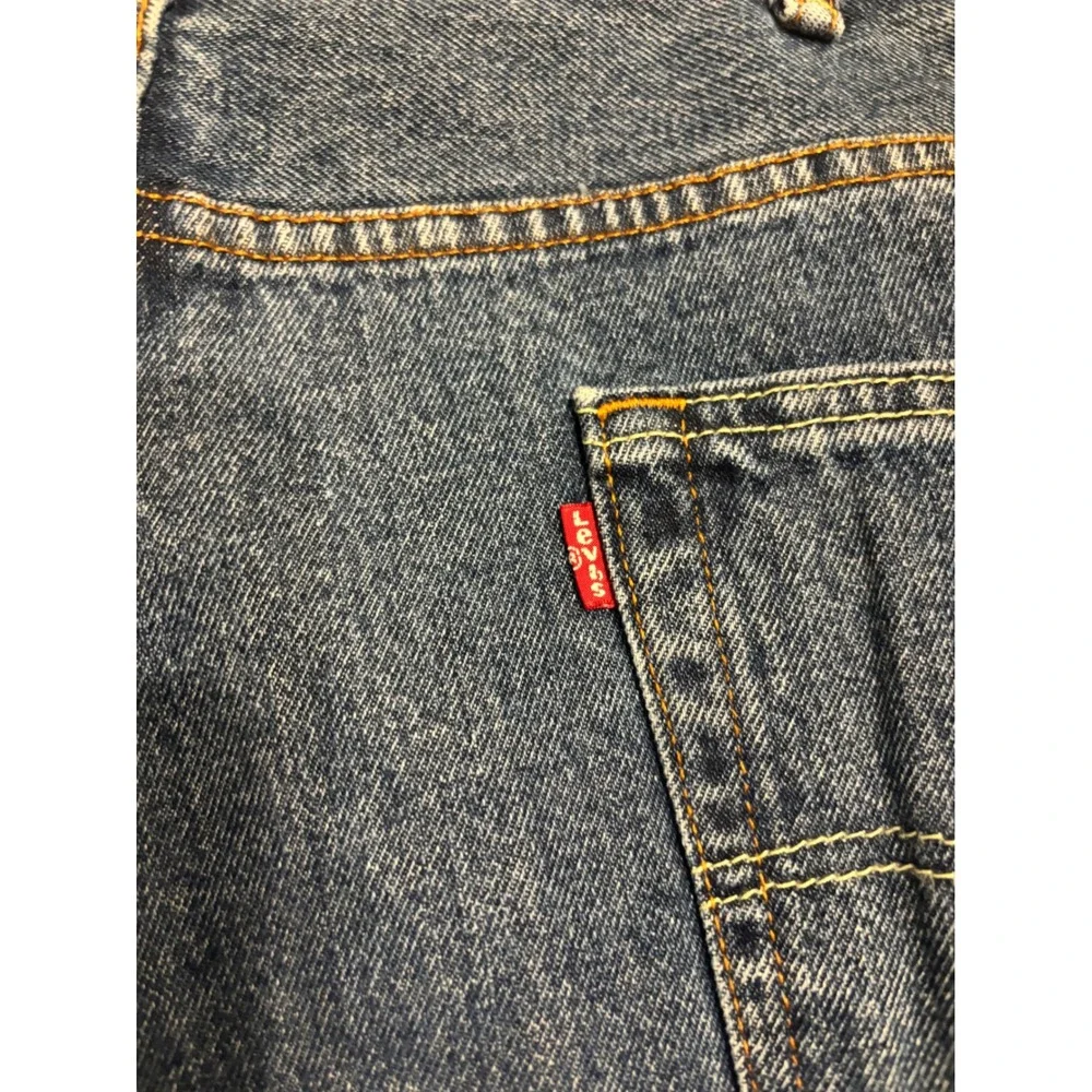 Levis 550 Relaxed Fit Tapered Leg Jeans Mens 42x32 Medium Wash Blue Denim